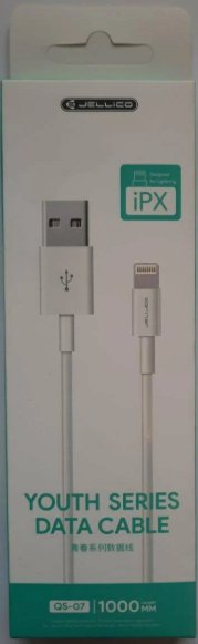 

Кабель Jellico QS-07 USB Type-A - Lightning (1 м, белый)