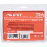 Аккумулятор Patriot PB BR 21V UES 180301123 (21В/3 Ач) в Борисове