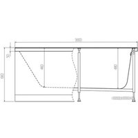 Фронтальный экран под ванну Alex Baitler 160x63 PF1663H