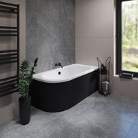 Ванна Lauter Bliss 150 P 21201052P (с ножками и сифоном 21Y32001 матовый черный)