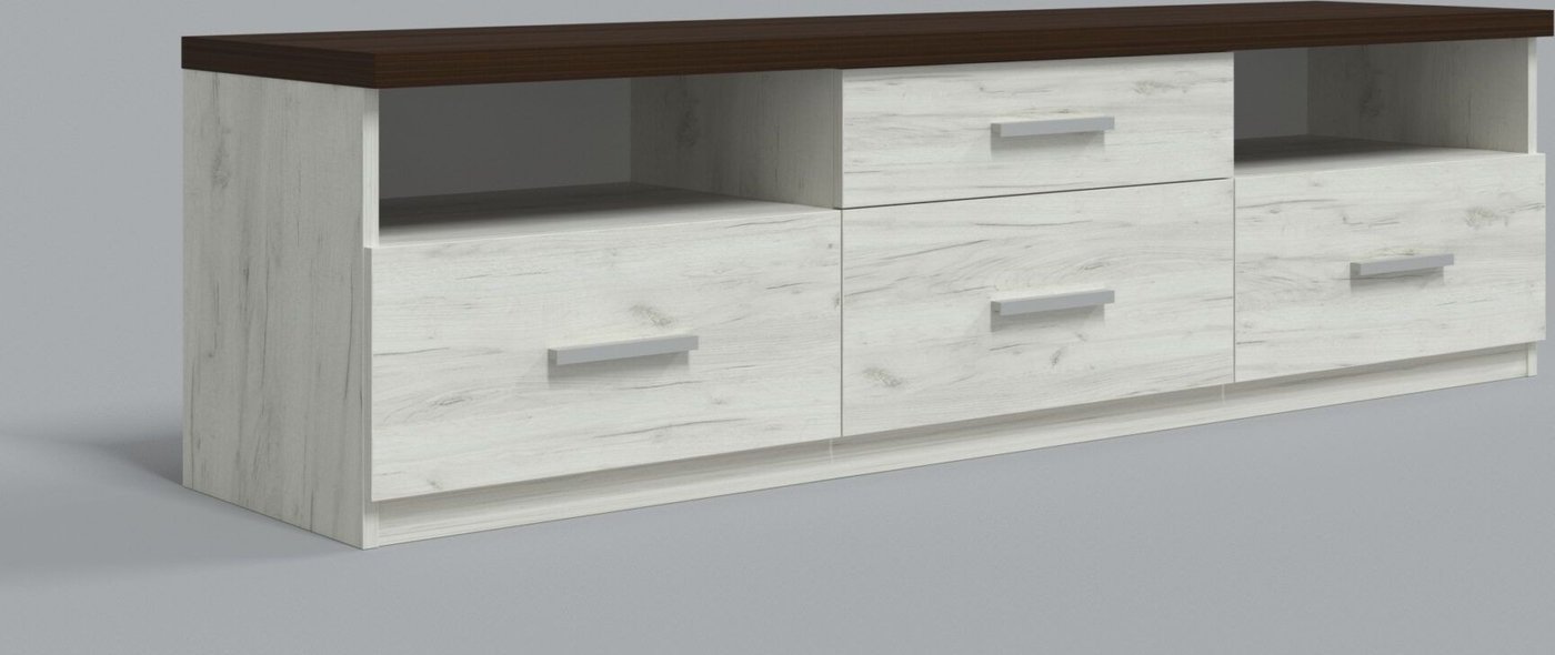 

Комод Миркомодоф Кама 9 (дуб крафт белый/орех темный)