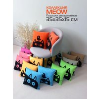 Декоративная подушка Matex Meow. Chubby 62-035 (кофейный/черный)
