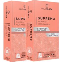 Кофе в капсулах BrewBlack Supremo Intensity 7 Aluminium 2x10 шт
