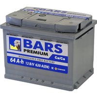 Автомобильный аккумулятор BARS Premium 64 R+ (64 А·ч) + Бесплатная диагностика подвески или -30% на замену масла
