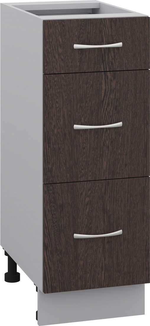 

Шкаф напольный Кортекс-мебель Корнелия Лира НШ30р3ш без столешницы (венге)