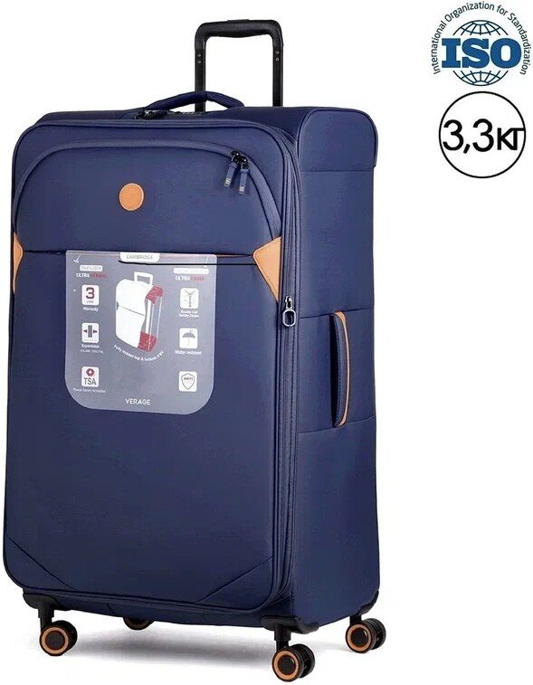 

Чемодан-спиннер Verage Cambridge-II 20077W-3 80 см (темно-синий)