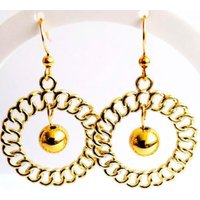 Серьги Handmade ИП Егорова Золотое Солнце с Гематитом в Пинске