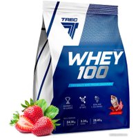 Протеин сывороточный (концентрат) Trec Nutrition Whey 100 (клубника, 2270 г)