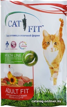 Сухой корм для кошек Cat Fit Для взрослых кошек мясное ассорти 10 кг