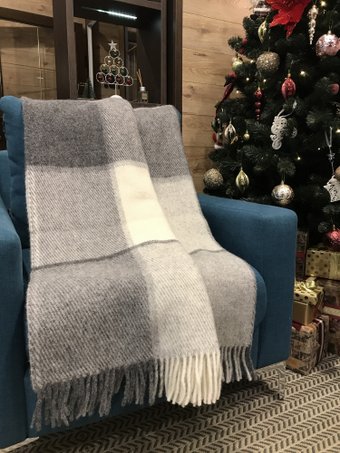 Плед Klippan-Saule Серый меланж 170x210