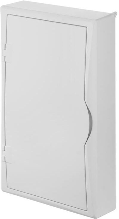 

Бокс пластиковый Elektro-Plast Eco Box мультимед, TS35+2x МП перф.118x270mm, белая пласт. дверь, белый RAL9003, 560x354x107mm, IP40