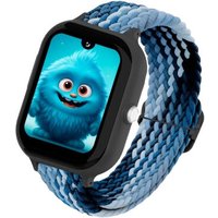 Детские умные часы Aimoto Infinity (черный, с синим тканевым ремешком)