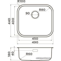 Кухонная мойка Omoikiri Omi 49-U/I LG