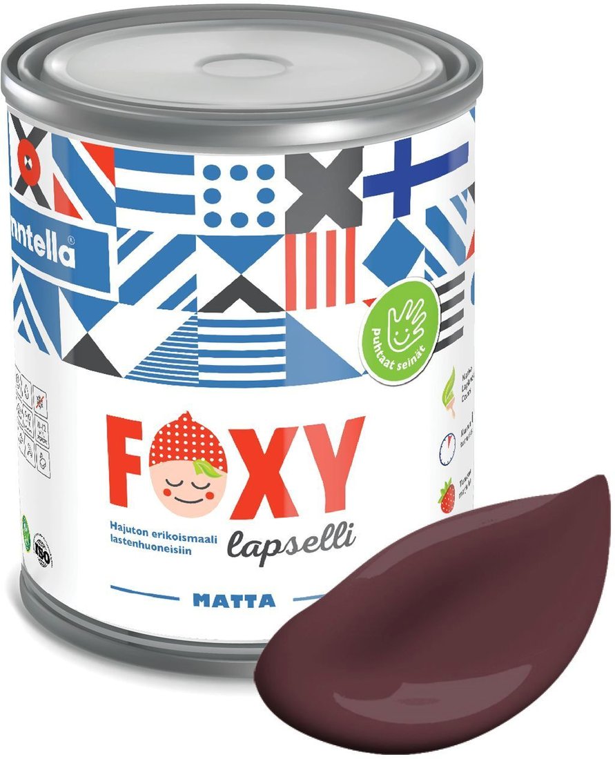 

Краска Finntella Foxy Lapselli Matte Terveys F-50-1-1-FL253 0.9 л (бордовый)