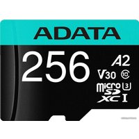 Карта памяти ADATA Premier Pro AUSDX256GUI3V30SA2-RA1 microSDXC 256GB (с адаптером)