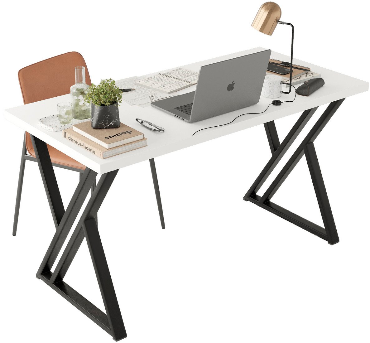 

Стол Домус Гранд 12.016.403.02 (белый/металл черный)