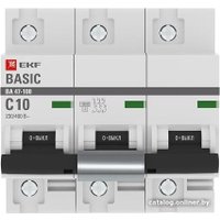 Выключатель автоматический EKF Basic 3P 10А (C) 10kA ВА 47-100 mcb47100-3-10C-bas