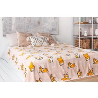 Плед Casa Conforte Festival Корги 150x200 6154724 (кремовый)