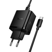 Сетевое зарядное Hoco N75 USB Type-C (черный)