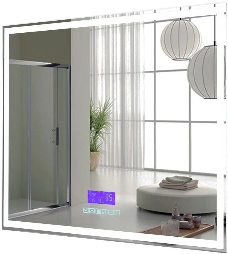 Пекам Зеркало Greta 100x80 greta-100x80M (с подсветкой, с многофункциональной панелью)