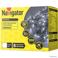Новогодняя гирлянда Navigator NGF-S01-200CW-10-21.5m-230-C8-BL-IP44 (белый)