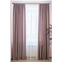 Комплект штор Decoretto Хлопок СХ-K16 2x2.6 м (серый, 2 шт)