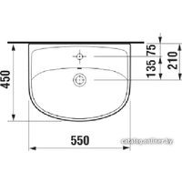 Умывальник Jika Lyra Plus 55x45 (отв. под смеситель) [8.1338.2.000.104.1]