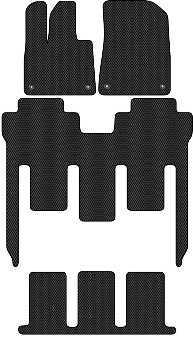 

Комплект ковриков для авто Alicosta Voyah Dreamer I (минивэн,гибрид / Собран в Китае для Китая) 2021 - Н.В. +3 ряд (черный, ромб)