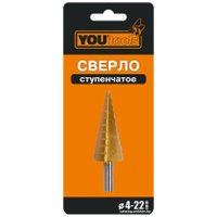 Сверло Yourtools 4-22 мм (10 ступ)