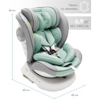 Детское автокресло Amarobaby Champion Isofix AMARO-2008CH-Se/Bi (серый/бирюзовый)