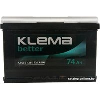 Автомобильный аккумулятор Klema Better 6СТ-74А(0) (74 А·ч)