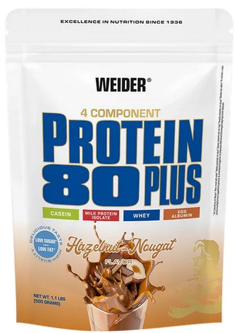 Weider Protein 80+ (фундук/нуга, 500 г)