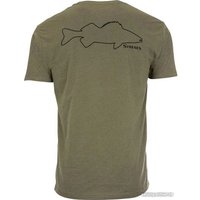 Футболка Simms Walleye Outline T-Shirt (L, военный)