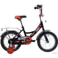 Детский велосипед Novatrack Urban 14 143URBAN.BK20 (черный/красный, 2020)