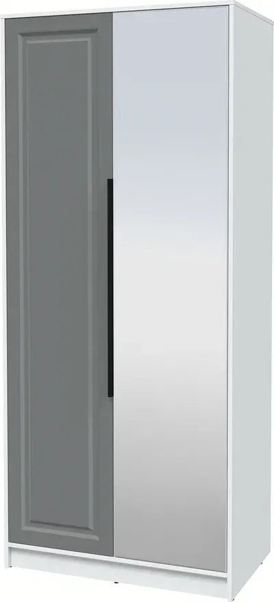 

Шкаф распашной Интерлиния Концепт КТ-Ш2з Деко (белый платинум/серый)