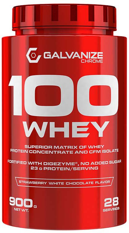 

Протеин сывороточный (концентрат) Galvanize 100 Whey (клубника/белый шоколад, 900г)
