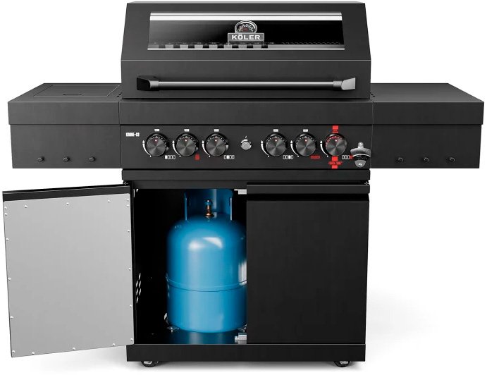 

Газовый гриль для дачи Koler Krone S3 (черный)