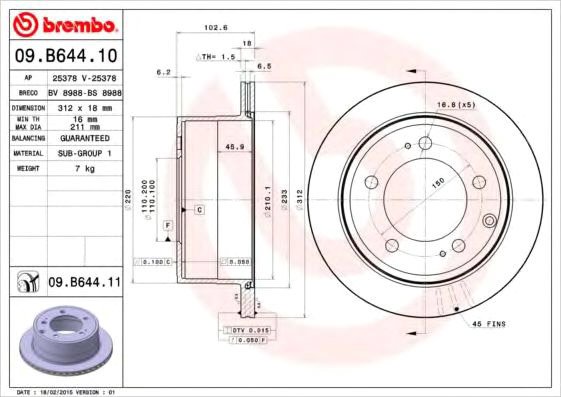 

Brembo 09B64411