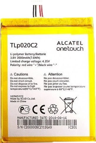 

Аккумулятор для телефона Копия Alcatel TLp020C2