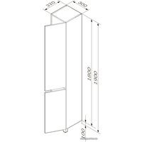  AM.PM Шкаф-пенал Gem S 30 M91CSR0306GM (правый, графит матовый)
