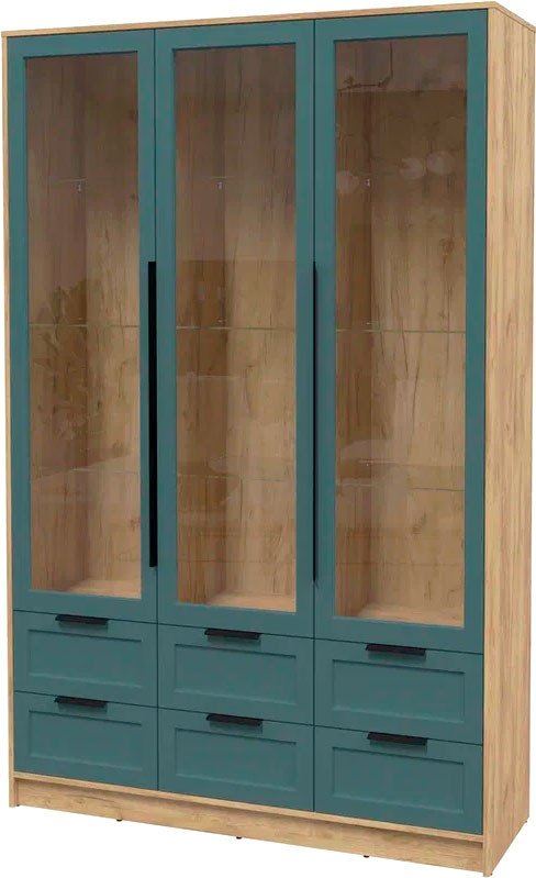 

Шкаф-витрина Интерлиния Концепт Тренд КТ-ШВ3 (дуб золотой/верде)