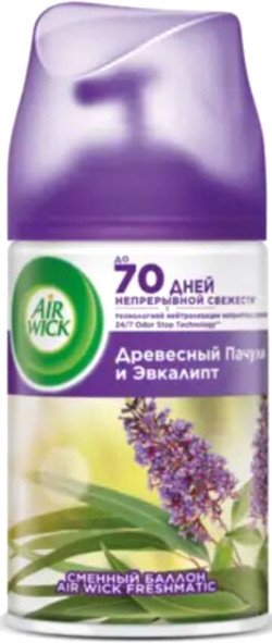 

Сменный блок для освежителя воздуха Air Wick Fresh Matic 250 мл (Эфирных масел с ароматом древесного пачули и эвкалипта)