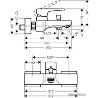 Смеситель Hansgrohe Metropol 32540140 (шлифованная бронза)