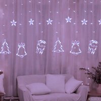 Гирлянда бахрома Серпантин Бахрома Волшебство 2.5 м 126 ламп LED (белый)