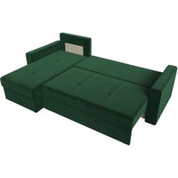 Угловой диван Лига диванов Верона лайт левый (велюр зеленый)