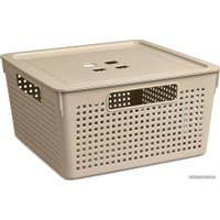 Коробка для хранения Violet Лофт с крышкой 6911120 (латте)