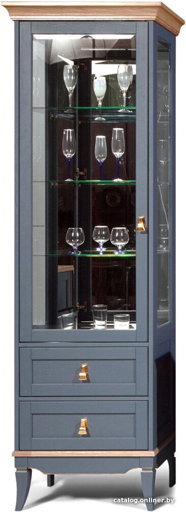 Шкаф-витрина Гомельдрев Тельма ГМ 6506-01 Дуб (капри/натуральный дуб)
