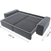 Угловой диван Лига диванов Лига-029 левый 121928L (велюр серый)