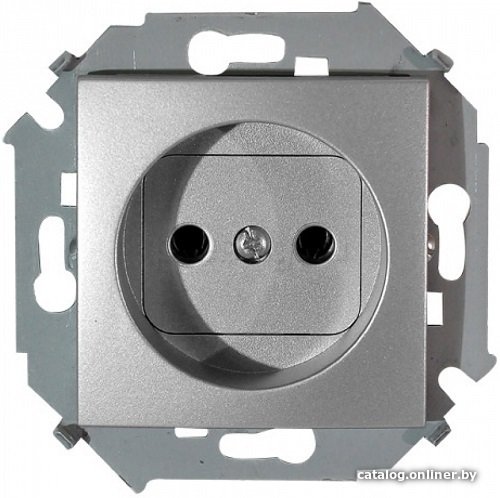 Розетка Simon 15 1591431-033 (алюминий)