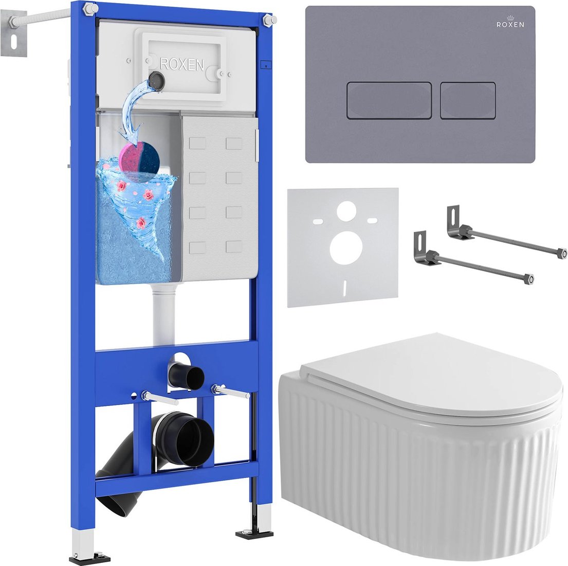 

Унитаз подвесной Roxen StounFix Dual Fresh 968226